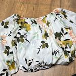 ZARA  Floral Balloon Sleeve Off-Shoulder Bodysuit Top Photo 10