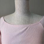 Hollister Light Pink Boat Neck Long Sleeve Top M EUC Pastel Coquette Basic Solid Photo 9