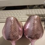 BEAUTIISOLES ABIGAIL SQUARE TOE PUMP IN PINK METALLIC SIZE 5 Photo 5