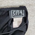 City Triangles Vtg  Black Glitter Prom Dress M Strappy Open Back Y2K 90s Evening Photo 14