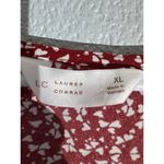 LC Lauren Conrad Lauren Conrad Red Heart Print Flutter Sleeve Blouse V-Neck Size XL Photo 4