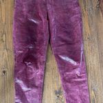 Vintage Margaret Godfrey High Rise Burgundy/Red 100% Leather Suede Pants, sz 12 Red Photo 0
