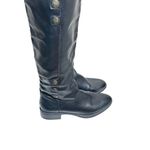 Libby Edelman  Over The Knee Black Riding Boot Size 8 Tall Zip Equestrian Style Photo 12