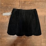 Bagatelle  NWT Black Button-Up Scalloped Leather Skirt Photo 3