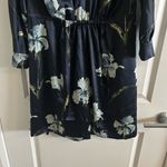 Vince Women’s Faux Wrap Dress XS Iris Print Long Sleeve Photo 8