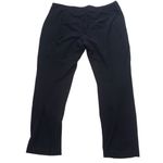 Eileen Fisher Petite Black Pull On Straight Leg Pants Linen Blend PM Photo 1