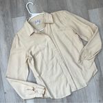 Loft  Silk Shirt button up womens Cream size 4 vintage contemporary classic work Photo 0