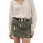 Mango Cargo Mini Skirt Khaki Green NWT Size Small Photo 4