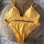 Sisstrevolution Yellow Bikini Set Two Piece Sexy Triangle Medium Photo 1