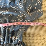 Piper & Scoot  Blue Collared Floral Dress Size Small Cinched Waist Ruffles Boho Photo 7