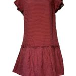 Shilla Textured Short Sleeve Tiered Lined Ruffle Dress Size S Photo 1