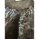 Vintage Draper's & Damon's Floral Velvet Beaded Sequin Open Evening Jacket L Black Size L Photo 3