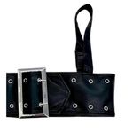 We Wore What NWT Cropped Faux Leather Buckle Bandeau Top Silver Buckle XXL Black Photo 2