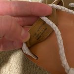 Frye NWOT  Ruth whipstitch ankle gladiator sandals white tan leather Photo 4