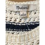 Madewell  100% Cotton Blue/Cream Striped Knit Tank Sweater Size SM Photo 4