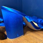 Lulus Blue Lace- Up Heels Photo 6