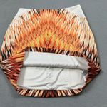 Guess  Skirt Womens M Pencil Straight Mid Rise White Orange Fiery Abstract Sheath Photo 3