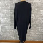 Old Navy Old NavyBlack Mockneck Ribbed MIDI Dress Photo 3