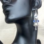 MICHAEL DAWKINS Starry Night Blue Topaz Cultured Pearl Sterling Silver Earrings Photo 13