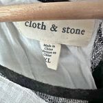 Anthropologie CLOTH & STONE x | Gingham Frayed Raw Hem Dress B +W Plaid | XL Photo 7