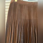 Coldwater Creek  Faux Suede Chocolate Brown A-Line Maxi Skirt side zip L Photo 1