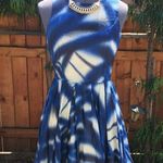 Kaya & Sloane Blue Print Voile Fit & Flare dress Photo 4