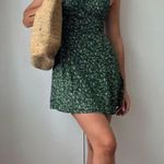 Rihoas Green Sweetheart Neck Floral Slip Mini Dress Photo 4