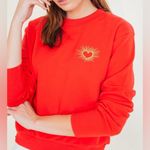 The Fifth Label  Red Long Sleeve Pullover Sweatshirt Top Size S Preowned Photo 3