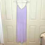 Y2k vintage lilac asymmetrically beaded sparkles strap tie back gown xxl Purple Photo 1