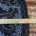 Basil & Maude Size 8 Black Blue Sequin Midi Skirt Boho Metallic Dark Fairy Photo 5