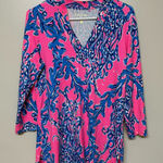 Lilly Pulitzer  Vero Tunic Caught In The Coral Bright Colorful‎ Top Shirt Size S Photo 0