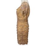 Boutique Yellow Floral Print Ruched Bodycon Mini Dress NWT Size XL Photo 4