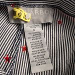 Sag Harbor Embroidered Stars Pinstripe Cropped Pants Red White & Blue Size 8 Photo 5