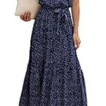 PRETTYGARDEN  Women’s Halter Neck Maxi Dress Sleeveless Backless Sundress NWT Photo 0