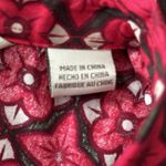 Roper Shirt Womens Medium Red White Geometric Floral Cowgirl Western Colorful Photo 9