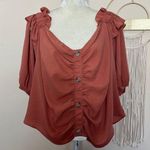 Boutique libian • terracotta rust off shoulder top Size 3X Photo 4