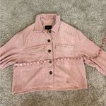 Love Tree Pink Corduroy Cropped Shacket Size Large Photo 3