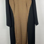 Talbots Black Brown Gingham 3/4 Sleeve Sweater Knee Length Holiday Dress Size 6 Photo 0
