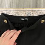 ZARA  Black Dress Pants with Gold Buttons Photo 2