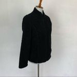 J Jill Black Sherpa Fleece Zip Up Jacket Coat XS Cozy Warm Winter Full Zip Layer Photo 2