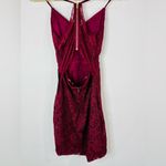 City Triangles  Burgundy Glitter Lace Mini Dress Size 1 Formal Event Style Photo 7