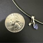 Diamonds International Safi Kilima Tanzanite Silver Omega 18” Chain Necklace 14g Photo 5