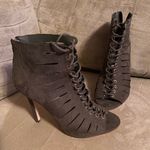 Forever 21  Peep Toe Ankle Booties | Dark Green Stiletto Heels (Sz 7) ✨ Photo 3