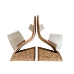 Schutz  Victorie Beige Cork & Transparent Vinyl Block Heel Sandals Womens Size 10 Photo 3