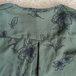 Forever 21  Dark Green Floral Long Sleeve Blouse Mini Dress in Women’s Medium Photo 5