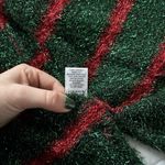 99 Jane Street Christmas Cardigan Womens Medium Green Open Front Holiday Vest Photo 7