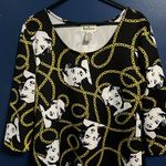 Rose Tattoo Marilyn Monroe Print Dress Black Size 1X Photo 1
