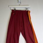 Aviator Nation  5 Stripe Zip Up Jogger Maroon SET Photo 5