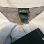 Wild Fable  Women's Gray Striped Long Sleeve Rugby Polo T- Shirt - Large - NWT Photo 1