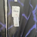 Topshop NEW  Woven Knot Front Plunge Midi Dress Sheer Black Purple US 6 Photo 4